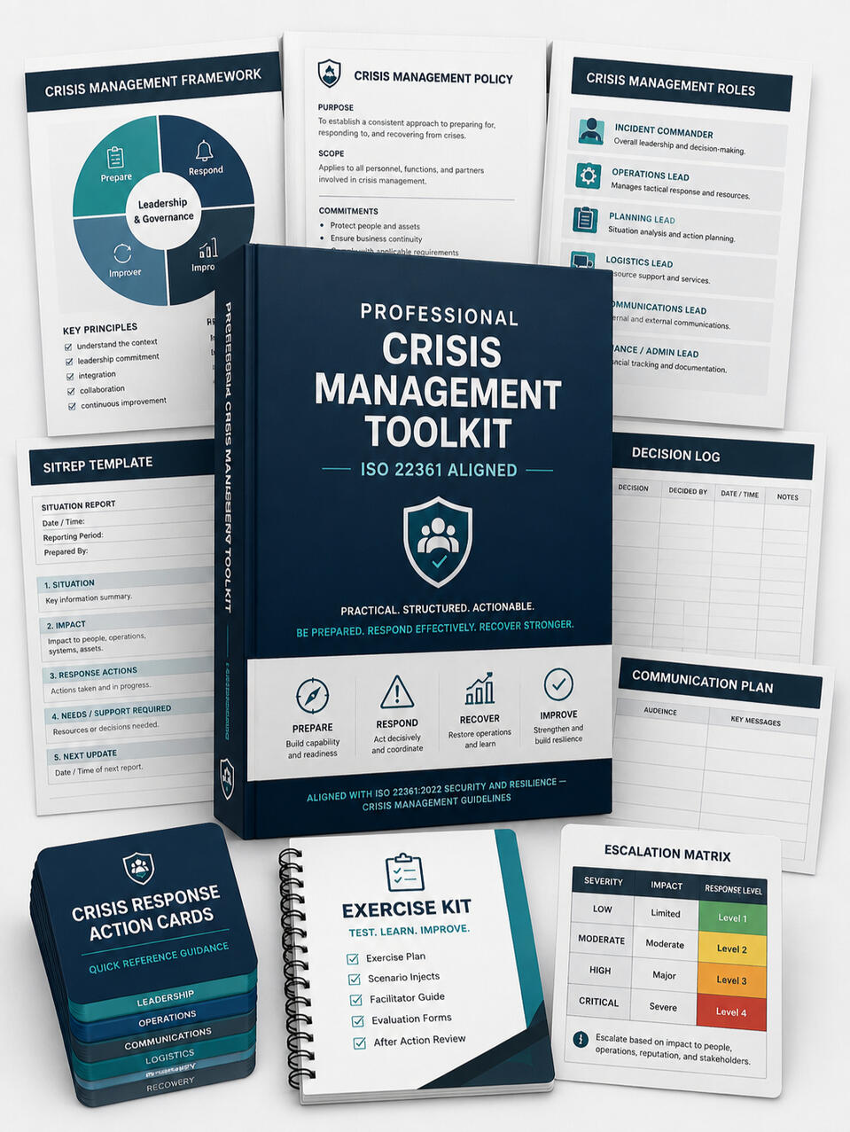 Professional Crisis Management Toolkit aligned with ISO 22361